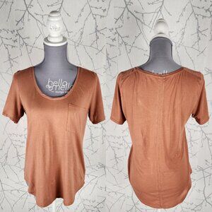 The Group Babaton Orange Pima Cotton Modal Round Neck Tee
